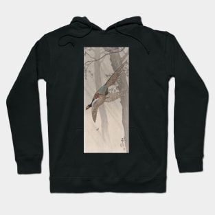 Green pheasant by Ohara Koson Hoodie